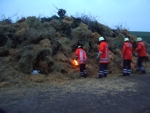 Anz�nden des Osterfeuers